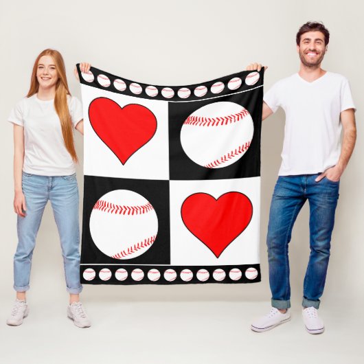 Balles de baseball & Coeurs Belle couverture en po (En situation)