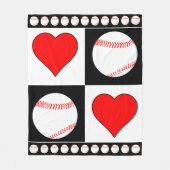 Balles de baseball & Coeurs Belle couverture en po (Devant)