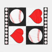 Balles de baseball & Coeurs Belle couverture en po (Devant (Horizontal))