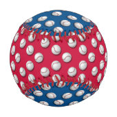 Balles de baseball rouges et bleues Baseball (Dos)