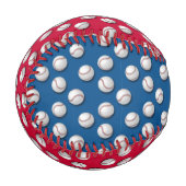 Balles de baseball rouges et bleues Baseball (Devant Gauche)