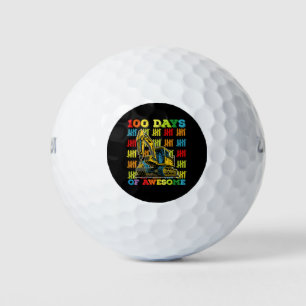 Balles De Golf 100 Jours D'Excavateur Magnifique 100E Jour D'Écol
