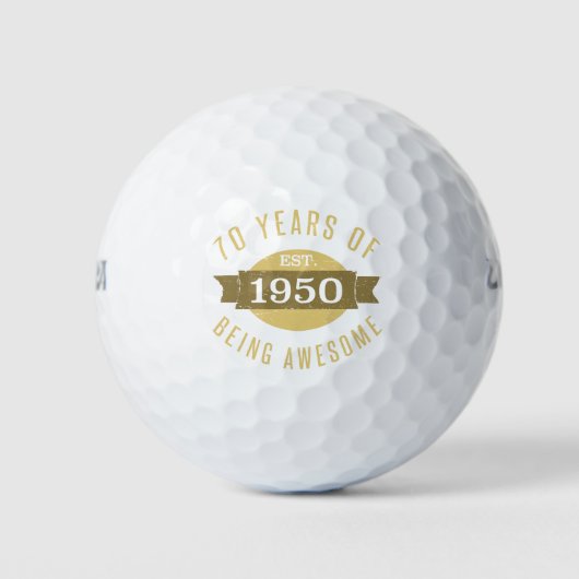 Balles De Golf 1950 70e anniversaire Awesome pour les hommes (Devant)
