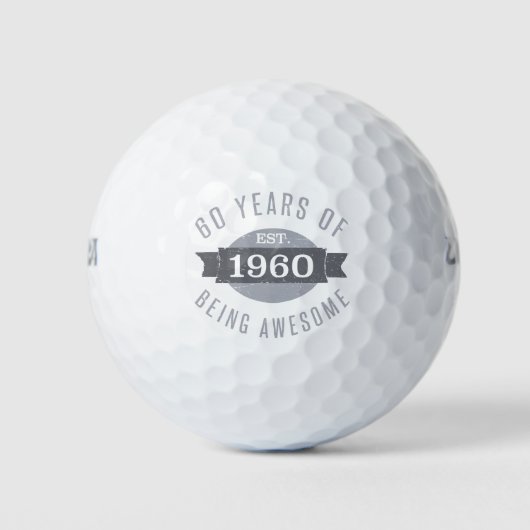 Balles De Golf 1960 60e anniversaire Awesome pour les hommes (Devant)