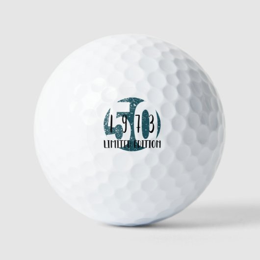 Balles De Golf 1973, 50e anniversaire, anniversaire rond (Recto)