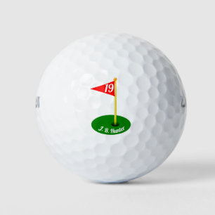 Balles De Golf 19e Trou et votre texte