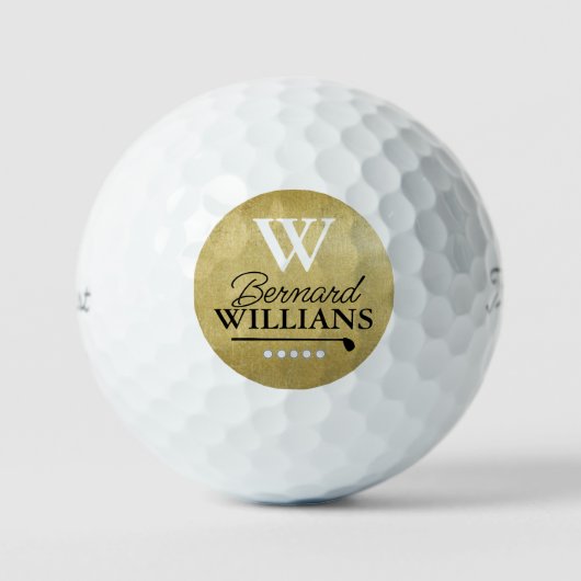 Balles De Golf #1 Ball in Golf Classy Riche Monogramme (Recto)