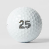 Balles De Golf 25 numéros peints d'argent Balls de golf (Recto)