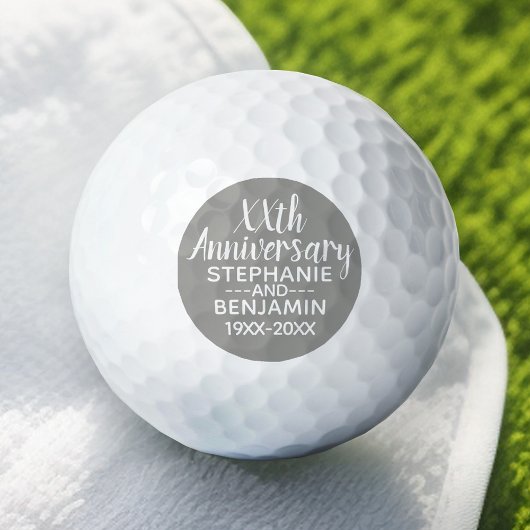 Balles De Golf 25e anniversaire du Mariage - Peut modifier la cou