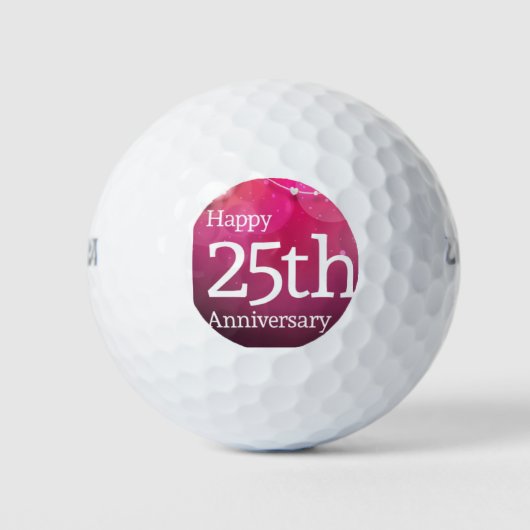 Balles De Golf **25e ANNIVERSAIRE** GOLF BALL (Devant)