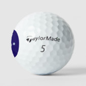 Balles De Golf 2-bleus-initiaux Monogrammes verticaux Modernes (Logo)
