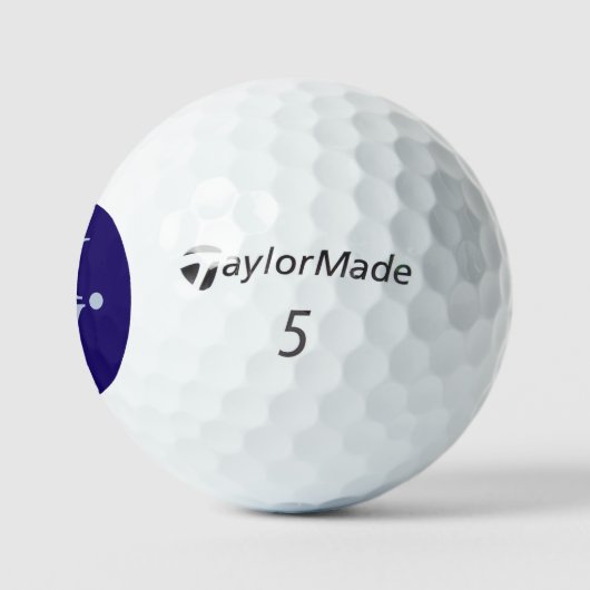 Balles De Golf 2-bleus-initiaux Monogrammes verticaux Modernes (Logo)