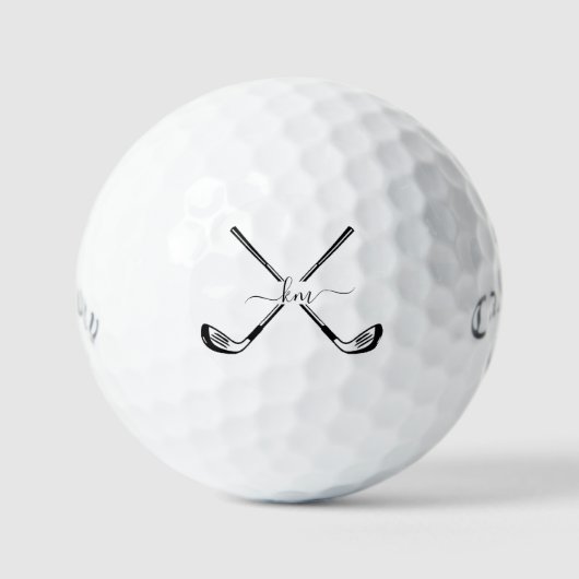 Balles De Golf 2 Initial Monogram Golf Balls - Personalized Gift (Recto)
