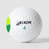 Balles De Golf 2 initiales Monogramme vertical Moderne vert 2 ton (Logo)