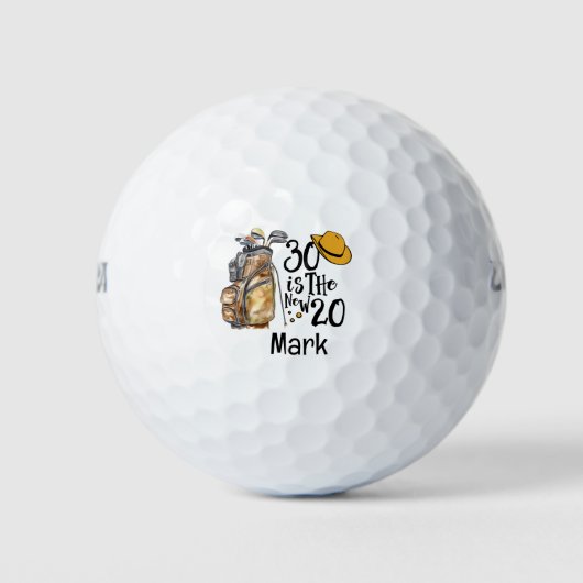 Balles De Golf 30e anniversaire cadeau pour golfeur (Devant)