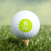 Balles De Golf 3 lettres initiales Acide Jaune presque vert (T-shirt Insitu)