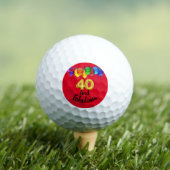 Balles De Golf 40 et fabuleux ballons d'anniversaire (T-shirt Insitu)