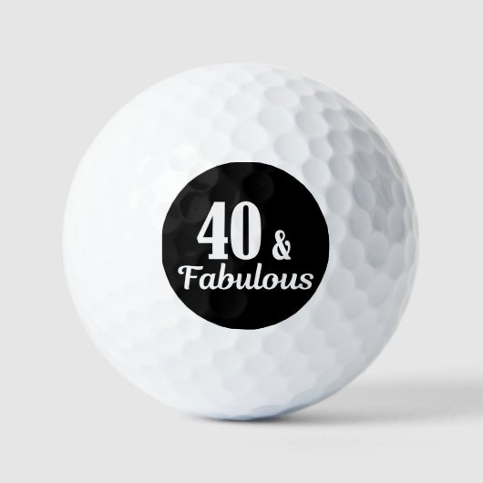 Balles De Golf 40e anniversaire 40 & Fabulous Button (Recto)