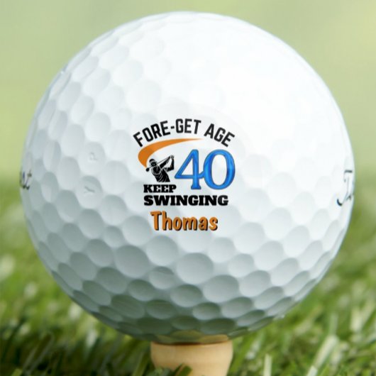 Balles De Golf 40e Anniversaire Golf Balls 40 Ans Drôle Cadeau Bl