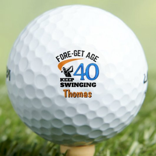 Balles De Golf 40e Anniversaire Golf Balls 40 Ans Drôle Cadeau Bl