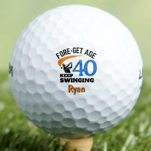Balles De Golf 40th Gift for Cousin Funny Blue Custom