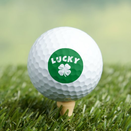 Balles De Golf 4 Leaf Lucky Clover St. Patrick's Day (T-shirt Insitu)