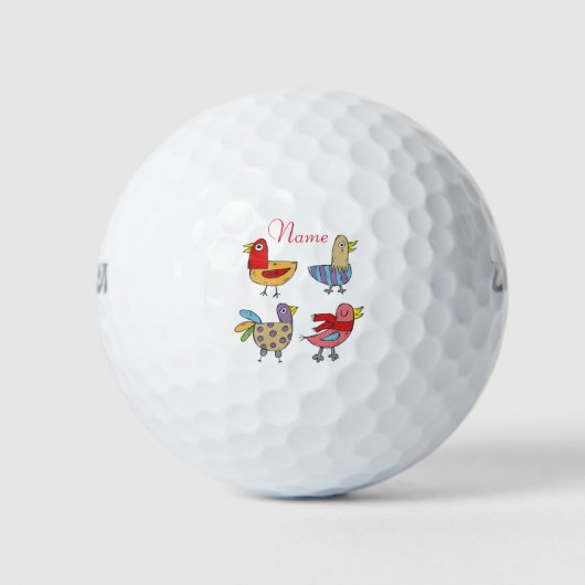 Balles De Golf 4 Oiseaux amusants Thunder_Cove (Devant)