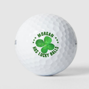 Balles De Golf 4 Shamrock de trèfle feuille drôle Personnalisé