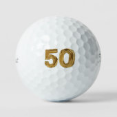 Balles De Golf 50 numéros d'or peint (Recto)
