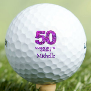 Balles De Golf 50e anniversaire 50 ans Reine pourpre des Verts