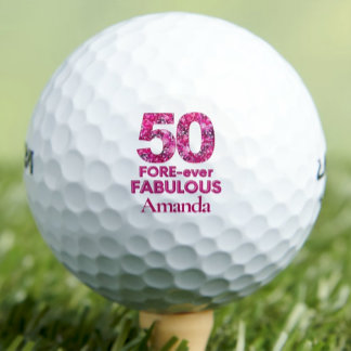 Balles De Golf 50e Anniversaire Golfer Cadeau, FORE-ever 50 & Fab