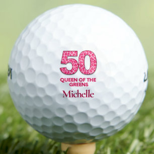 Balles De Golf 50e anniversaire Golfeur 50 ans Reine des Verts