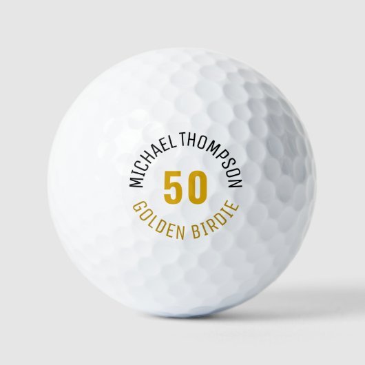 Balles De Golf 50e anniversaire personnalisé (Recto)