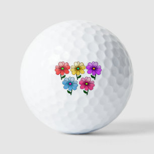 Balles De Golf 5 Fleurs de couleur