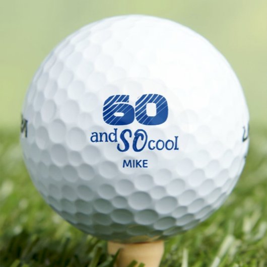 Balles De Golf 60e anniversaire Ami cadeau - Cool bleu 60 ans