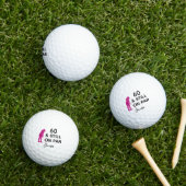 Balles De Golf 60e anniversaire Femmes Golfer Funny Custom (Herbe in situ)