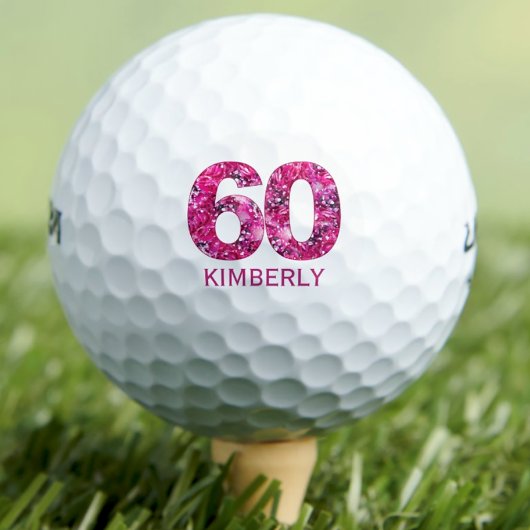 Balles de golf 60e anniversaire modernes initiales