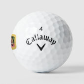 Balles De Golf 60e anniversaire photo or et blanc (Logo)