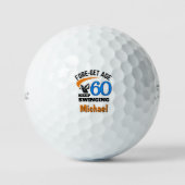 Balles De Golf 60e Anniversaire Pour Mari - Ensemble Bleu Classiq (Recto)