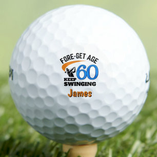 Balles De Golf 60e anniversaire pour Stepdad - 60 ans Sporty Blue