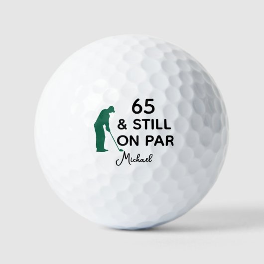 Balles De Golf 65e anniversaire Funny Custom Golf Ball avec nom (Recto)