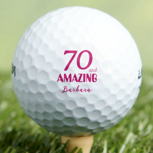 Balles De Golf 70 et cadeau maman Extraordinaire - Pink 70th Birt