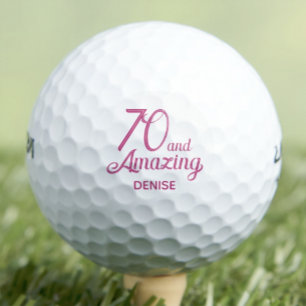 Balles De Golf 70e anniversaire Cousin Cadeau - Rose 70 et Extrao