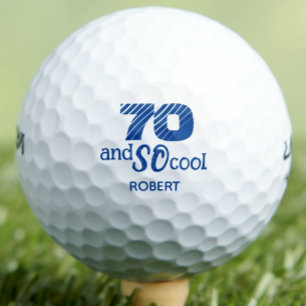 Balles De Golf 70e anniversaire Coworker Cadeau - Cool bleu 70 an