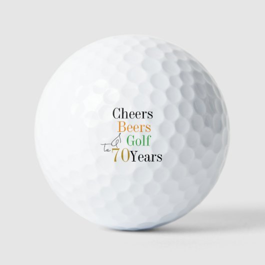 Balles De Golf 70e anniversaire Golf Courages et bières (Recto)