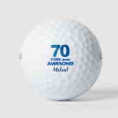 Balles De Golf 70e Anniversaire Golfer Cadeau, FORE-ever Awesome (Devant)