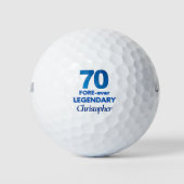 Balles De Golf 70e anniversaire Golfer Gift, FORE-ever Legendary  (Devant)