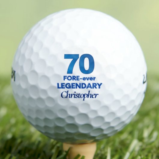 Balles De Golf 70e anniversaire Golfer Gift, FORE-ever Legendary 