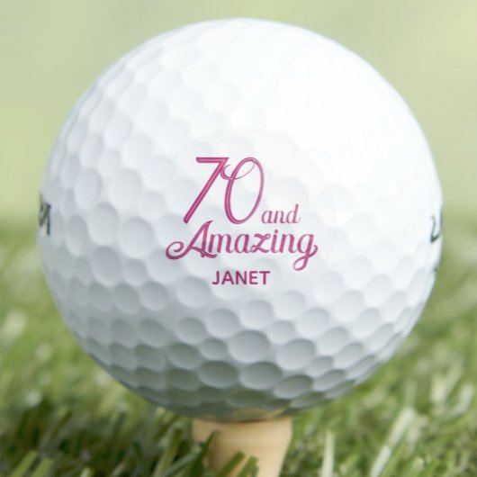 Balles De Golf 70e anniversaire StepMom Gift - Pink 70 et Extraor