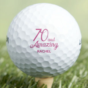 Balles De Golf 70th Birthday Sister Gift - Rose 70 et Extraordina